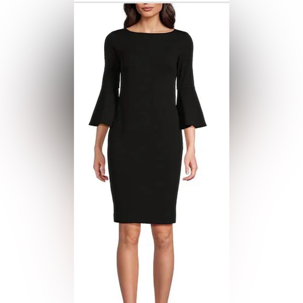 White House Black Market Black Midi Sheath Dress